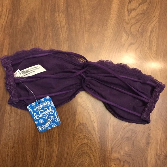 NWT Free People Royal Purple Lace Bandeau Bralette - Picture 4 of 5
